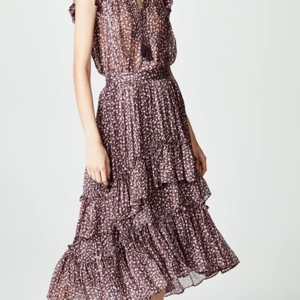 Ulla Johnson Cocoa Ruffled Silk Chiffon Skirt sz 6 - Picture 2 of 15